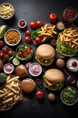 Food buffet with a variety of delicious dishes