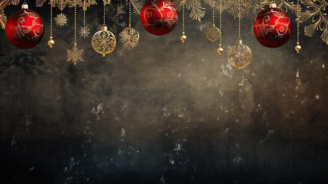 Christmas decoration and happy New Year background.
