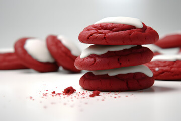 Red Velvet Cookies 3d rendering style