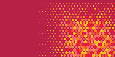 Fototapeta na wymiar Geometric abstract Hexagon Two Color Background