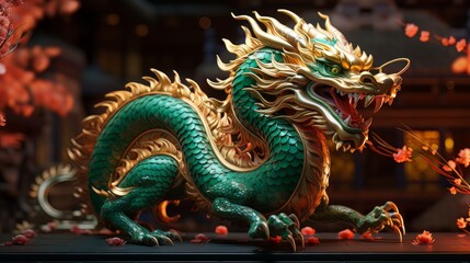 chinese dragon statue