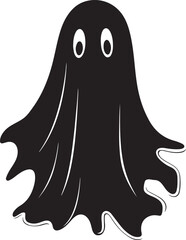 Evil ghosts of halloween Silhouette of evil spirit in vector style collection set isolated on white Illustration