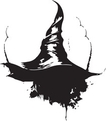 Halloween vector set of witch hats 