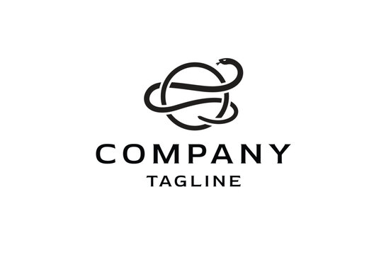 animal snake logo icon design template flat vector