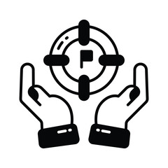 Grab this carefully crafted vector of team focus in trendy style, business target icon design