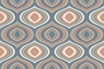 Ikat Damask Paisley Embroidery Background. Ikat Patterns Geometric Ethnic Oriental Pattern traditional.aztec Style Abstract Vector illustration.design for Texture,fabric,clothing,wrapping,sarong.