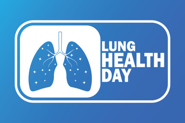 Lung Health Day. Health concept. Template for background, banner, card, poster with text inscription. Vector illustration
