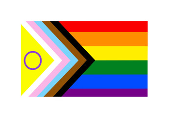 New intersex inclusive progress pride flag 2025