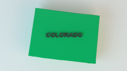 colorado 3D Map illustration 