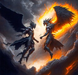 Clash of Demons from Hell. War of the Underworld. Fallen Angels. War of the Worlds.