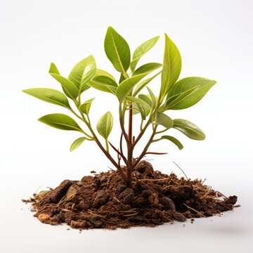 Full View Seedling Trayon A Completely , Isolated On White Background, For Design And Printing