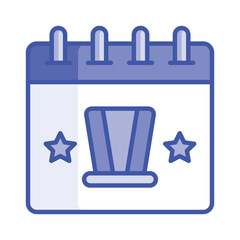 4th of july trendy vector design, isolated on white background