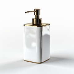 Obraz premium Full View Soap Dispenser On A Completely , Isolated On White Background, For Design And Printing