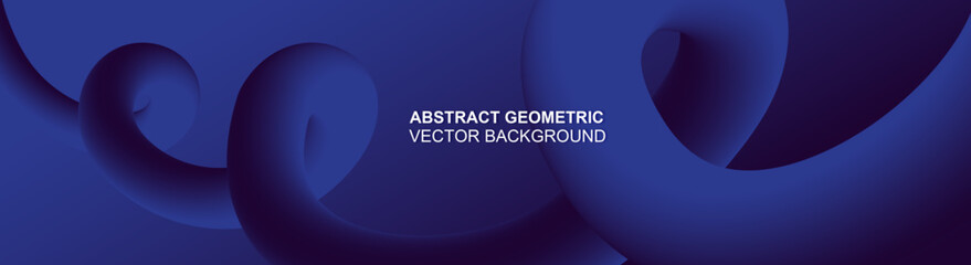 Abstract Dark Blue Blend Art. Vector Background with Gradient..