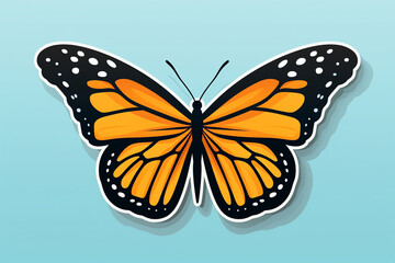 Fototapeta na wymiar vector sticker design, a butterfly