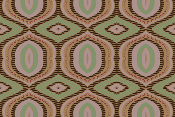 Ikat Damask Paisley Embroidery Background. Ikat Vector Geometric Ethnic Oriental Pattern Traditional. Ikat Aztec Style Abstract Design for Print Texture,fabric,saree,sari,carpet.