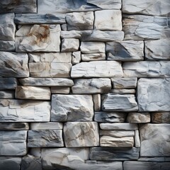 Full View Stone Veneeron A Completely , Isolated On White Background, For Design And Printing