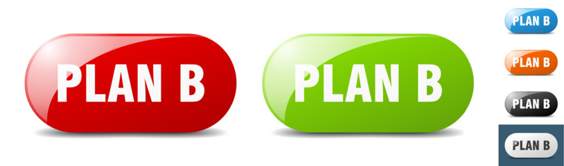 plan b button. key. sign. push button set © BHM