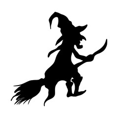 witch with broom stick