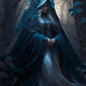 Morana is the Slavic goddess of night, winter and death and most often appears in the form of a beautiful girl with long black hair, a pale face, with wolf's fangs and claws