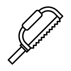 hack saw icon in line style