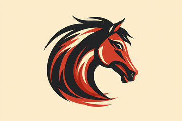 vector sticker design, a horse