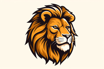 vector sticker design, a lion
