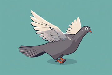 vector sticker design, a seagull