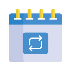 Icon of update in modern style, refresh calendar vector design