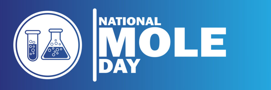 National Mole Day Vector illustration. Holiday concept. Template for background, banner, card, poster with text inscription. 