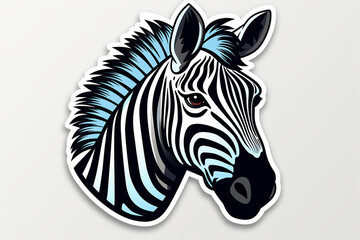 vector sticker design, a zebra
