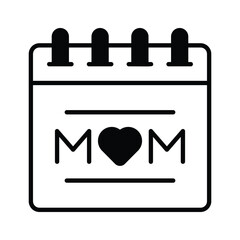 Mothers day calendar vector design, ready for premium use