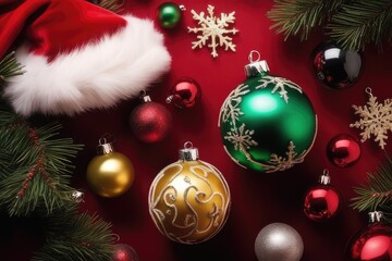 Naklejka premium christmas tree decorations