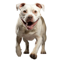 American pitbull terrier dog on transparent background.