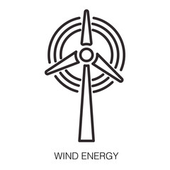 wind energy icon. Collection of renewable energy, ecology and green electricity icons. Vector illustration.