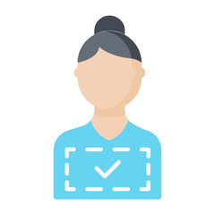 Canvas Female Flat Icon