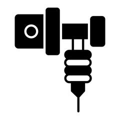 Tattoo Machine Glyph Icon