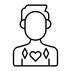 Tattoo Enthusiast Outline Icon