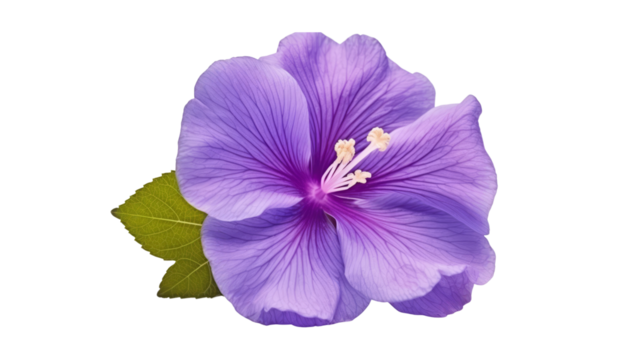 purple flower isolated on transparent background cutout