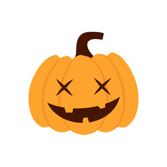 Eerie Halloween Pumpkin Emoticon: Creepy Expression