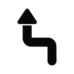 Ascending arrow vector icon in trendy style