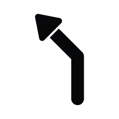 Left Arrow Icon in trendy style isolated on white background