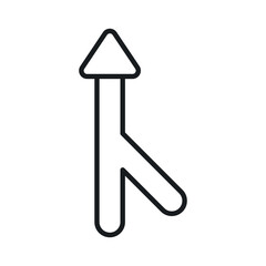 Check this carefully crafted icon of y intersection arrow