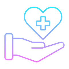 Obraz premium After Care Hand Colored Gradient Icon