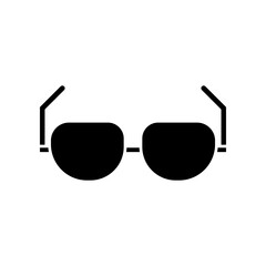 Eye Glasses modern Frames Style. Summer eyewear sun protection sunglass protection, UV glasses stylish,Fashion spectacles accessory. vacation icon. Vector illustration filled outline style