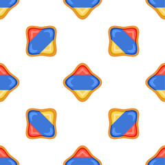 Pattern cookie with flag country Armenia in tasty biscuit