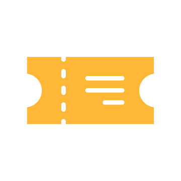 recommend clip art: Cinema or Movie Ticket symbol for entry and entrance permission. Yellow Festival coupon or voucher admission icon for logo, symbol, Apps, website. vector illustration filled outline style