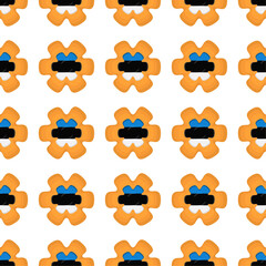 Pattern cookie with flag country Estonia in tasty biscuit