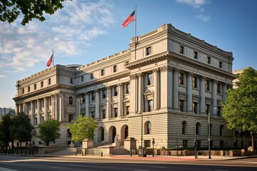 Fototapeta na wymiar Historic Washington, D.C. government building. Generative AI