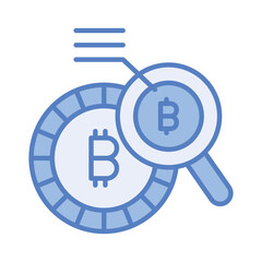 Check this beautiful vector design of bitcoin research in trendy style